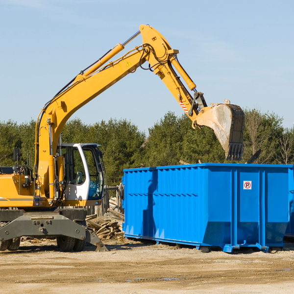 are there any restrictions on where a residential dumpster can be placed in Huntertown